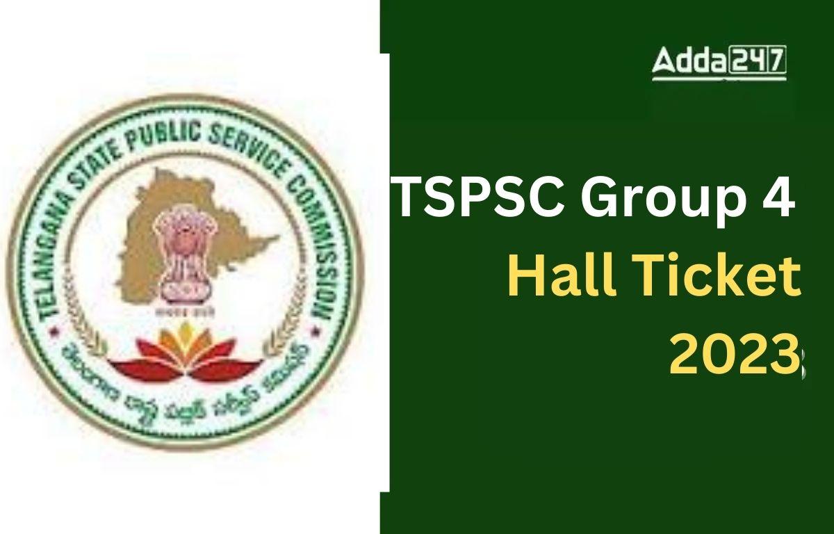 TSPSC Group 4 Hall Ticket 2023