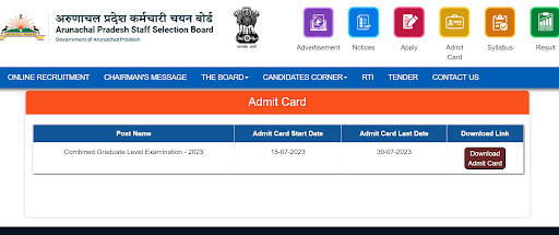 APSSB CGL Admit Card 2023 -1