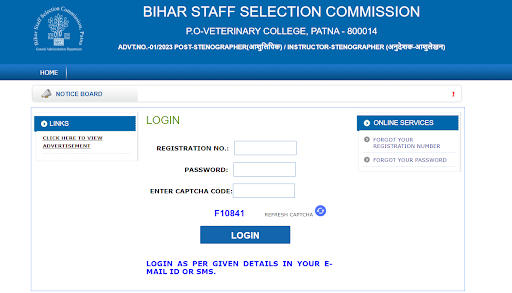 BSSC Stenographer Admit Card 2023 1