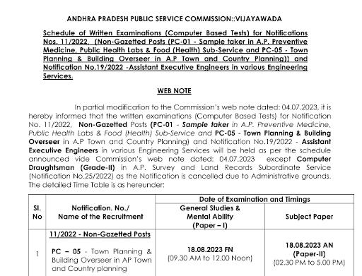 APPSC TPBO Exam Date 2023 Notice