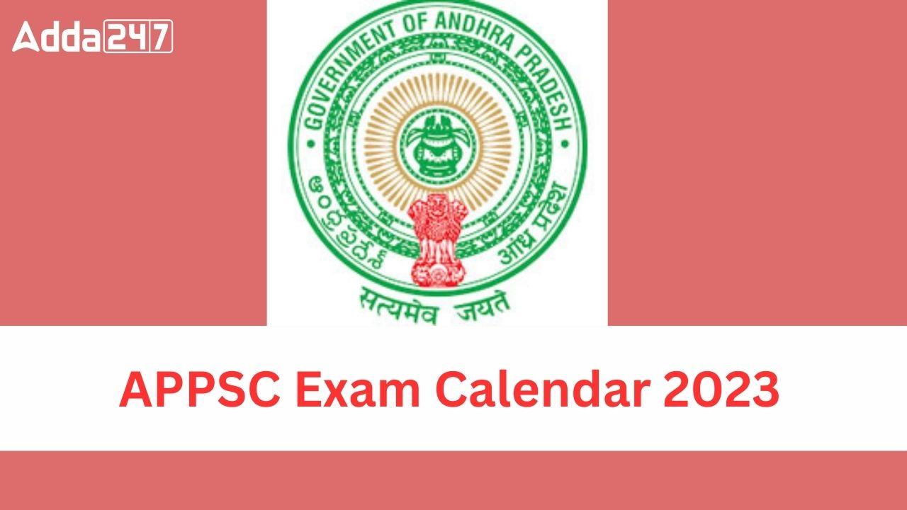 APPSC Exam Calendar 2023