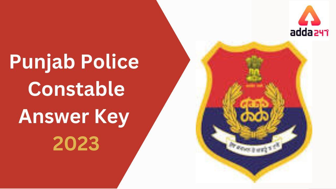 Punjab Police Constable Answer Key 2023