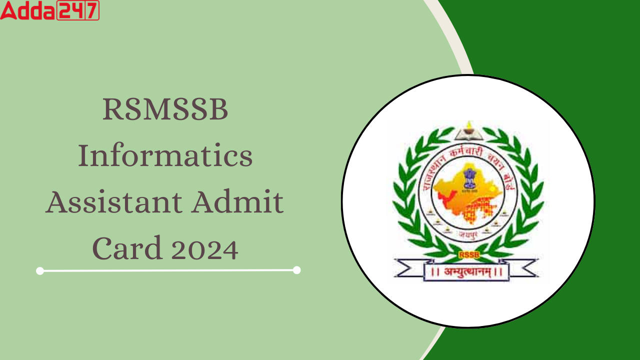 RSMSSB Informatics Assistant Admit Card 2024