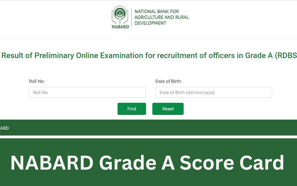 NABARD Grade A Score Card