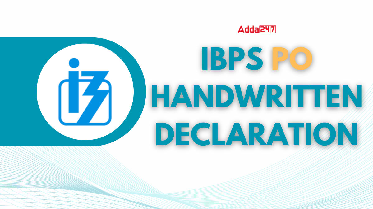 IBPS PO Handwritten Declaration