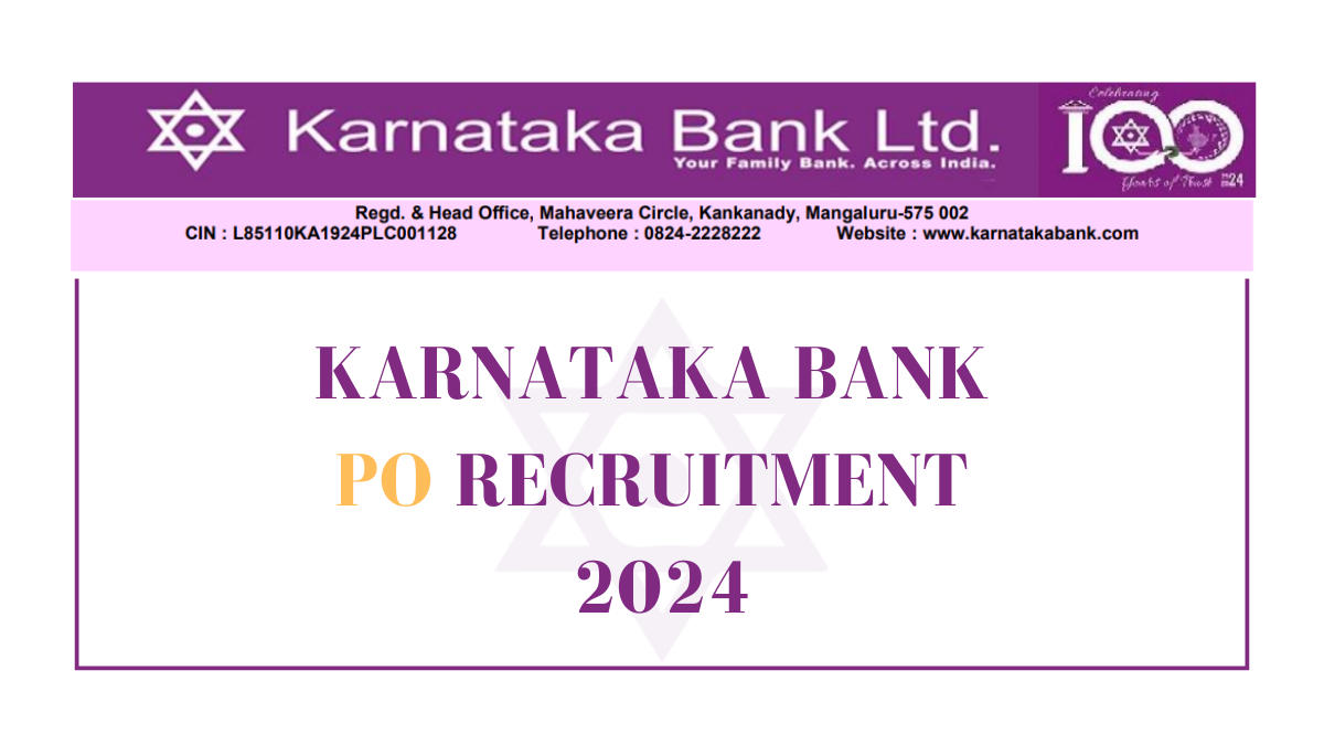 Karnataka Bank PO Exam Date 2024