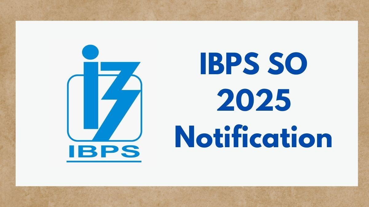 IBPS SO 2025 Notification