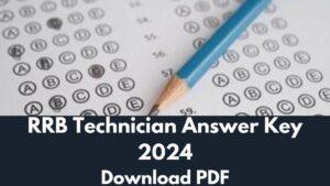 RRB Technician Answer Key 2024