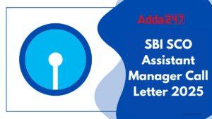 SBI SCO Assistant Manager Call Letter 2025