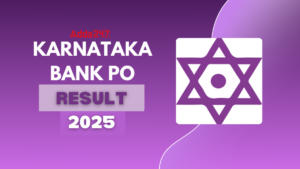 Karnataka Bank PO Final Result 2025