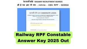 RPF Constable Answer Key 2025