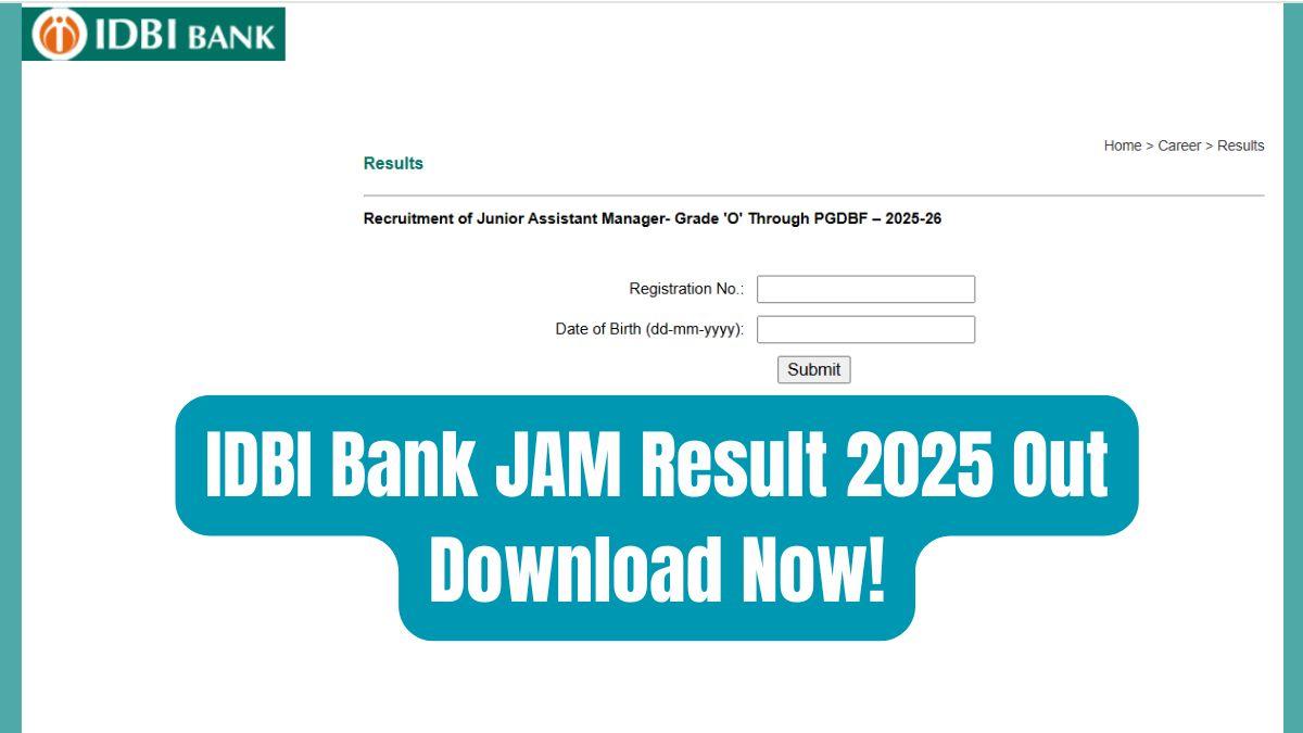 IDBI Bank JAM Result 2025 Out