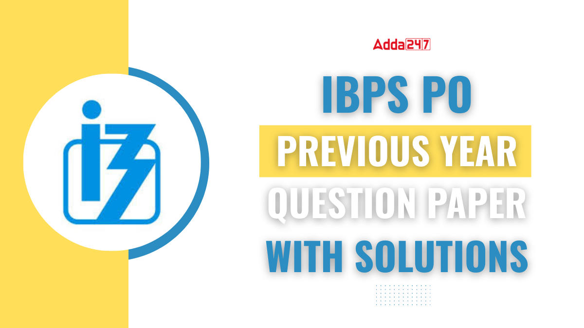 IBPS PO Previous Year Question Paper