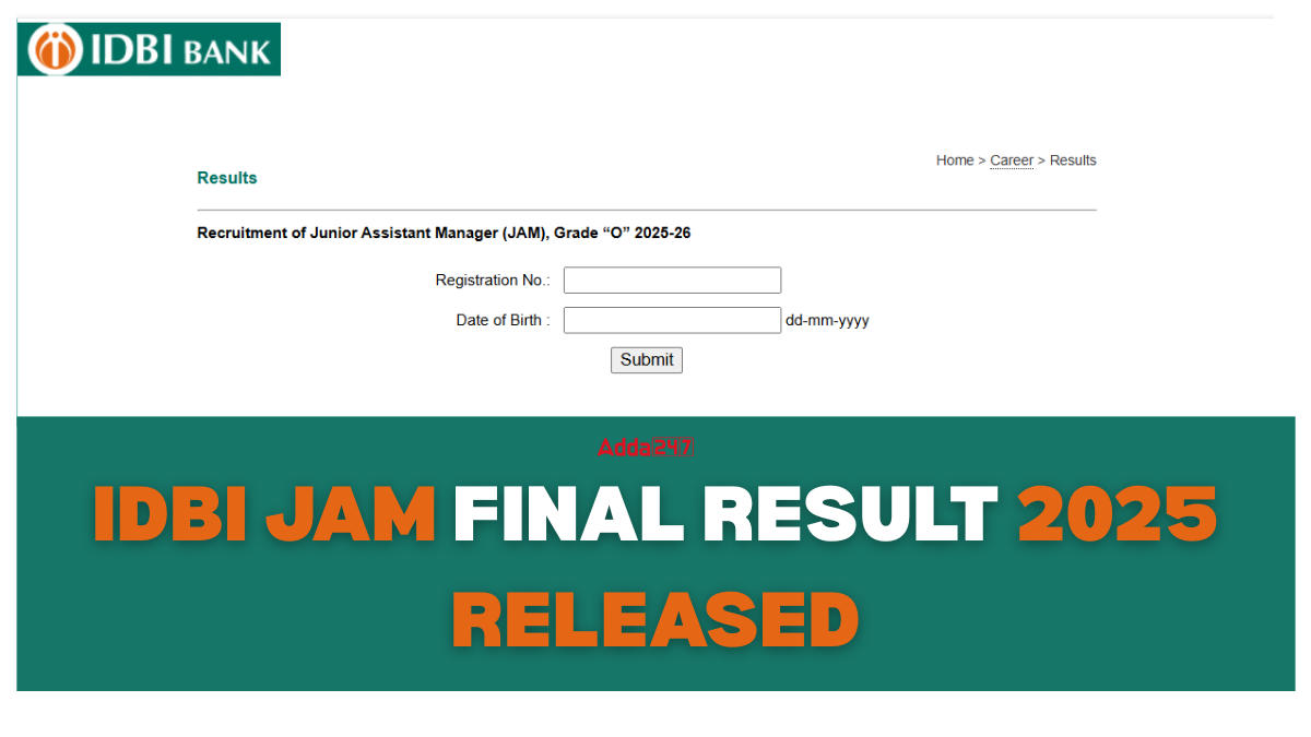 IDBI JAM Final Result 2025