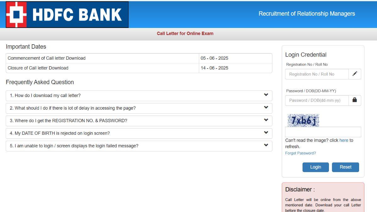 HDFC Bank PO Admit Card 2025