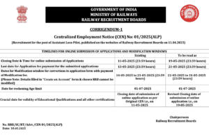 RRB ALP Apply Online 2025