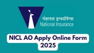 NICL AO Apply Online Form 2025