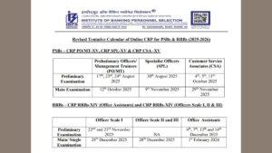 IBPS Calendar 2025-26 New