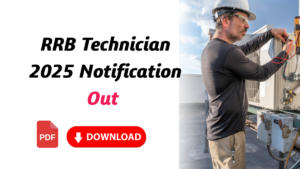RRB Technician 2025 Notification Out