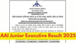 AAI Junior Executive Result 2025