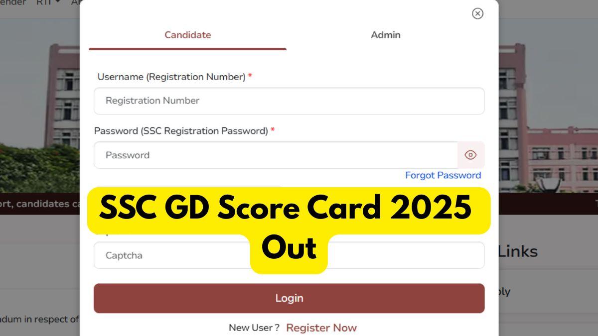 SSC GD Score Card 2025 Out