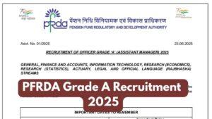 PRDA Grade A Recruitment 2025