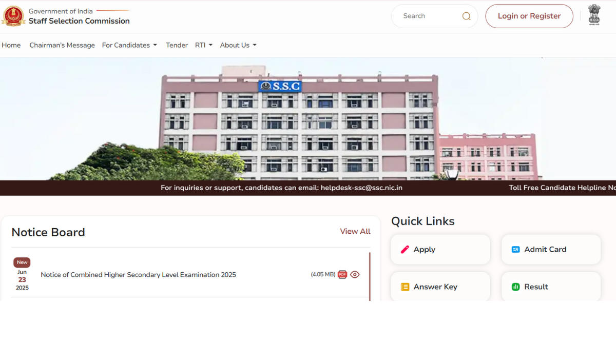 SSC CHSL Apply Online 2025