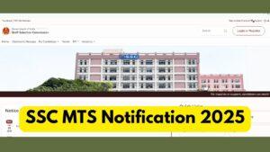 SSC MTS Notification 2025