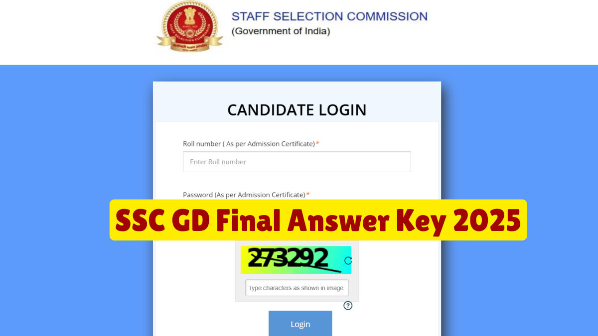 SSC GD Final Answer Key 2025