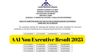 AAI Non Executive Result 2025