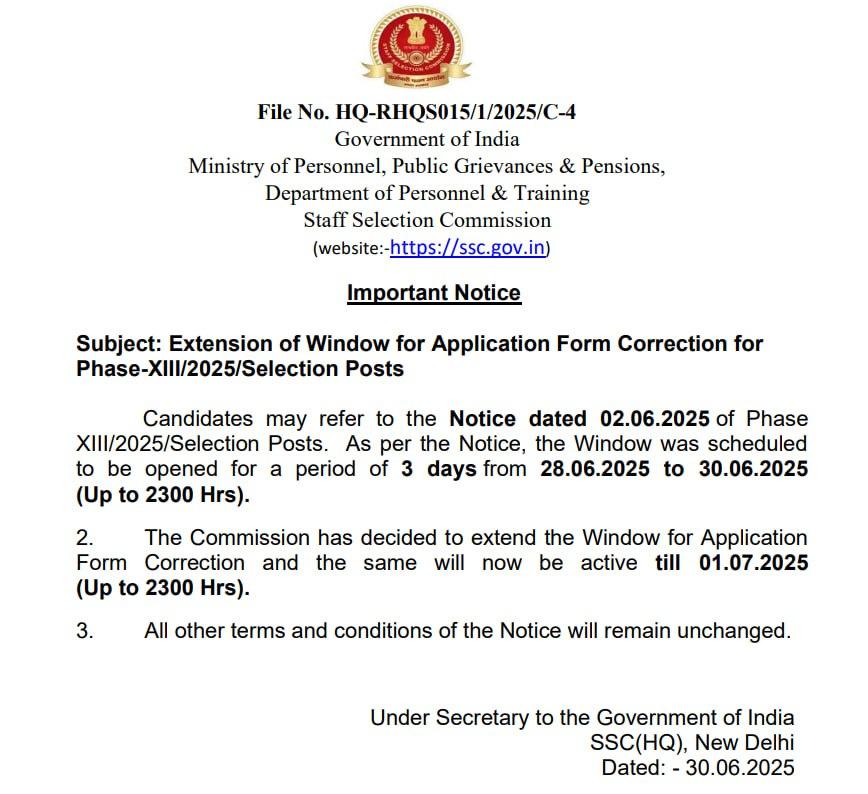 SSC phase 13 