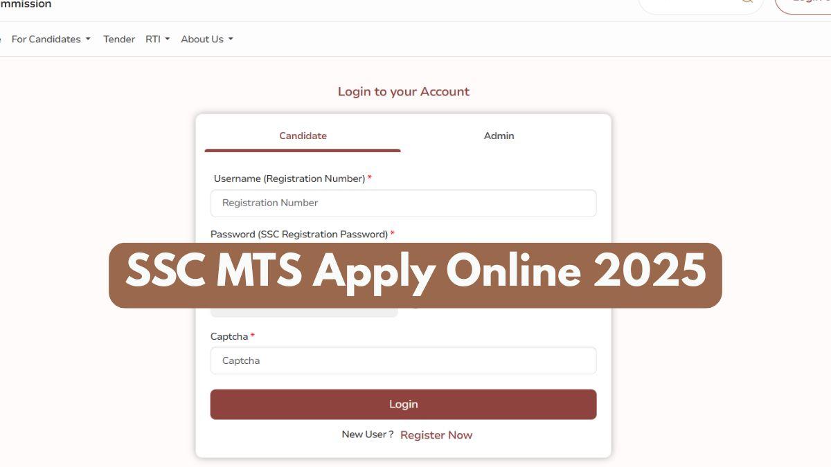 SSC MTS Apply Online 2025