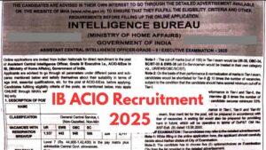 IB ACIO Recruitment 2025