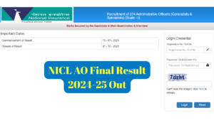 NICL AO Final Result 2024-25