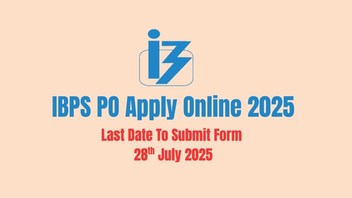 IBPS PO Apply Online 2025