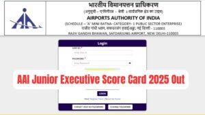 AAI Junior Executive Score Card 2025