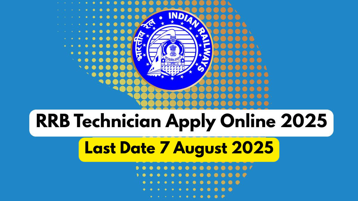 RRB Technician Apply Online 2025