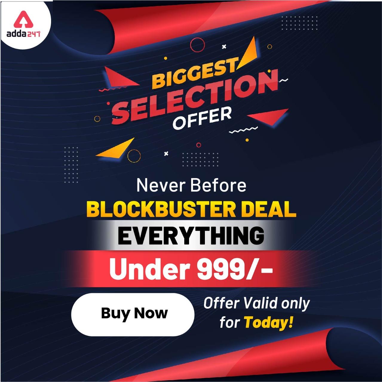 Biggest Selection Offer by Adda247 on Test Series [Just 999/-]_30.1