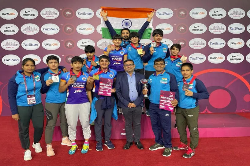India bagged 22 medals in Asian U-20 Wrestling Championships Manama, Bahrain