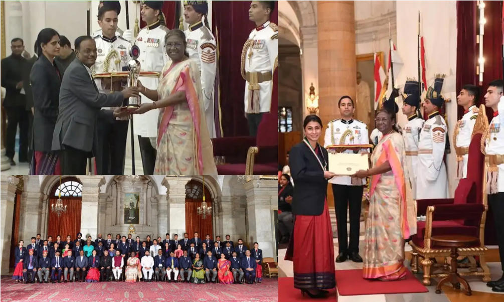 President gives the National Service Scheme Awards 2020-21