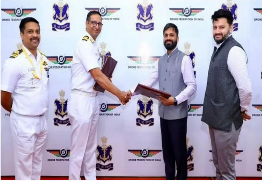 Indian Navy & Drone Federation tie-up to promote indigenous drone technology