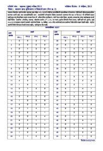 MPSC Group B Assistant Section Officer Mains Exam Paper 2 2015 Answer key – Marathi govt jobs_2.1