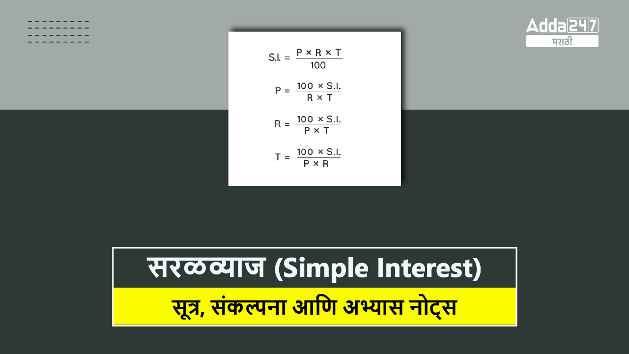 सरळव्याज (Simple Interest)