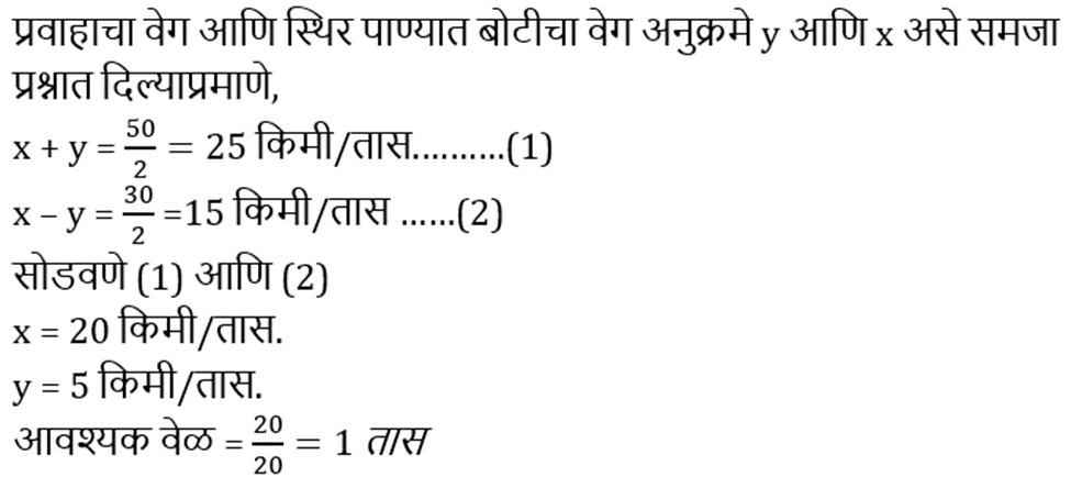 बोट व प्रवाह (Boat and Stream), संकल्पना, सूत्र, युक्त्या, प्रश्न आणि उत्तर, ZP भरतीसाठी अभ्यास साहित्य_4.1