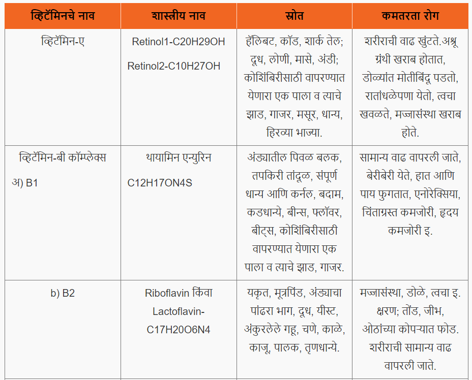 जीवनसत्त्वे आणि खनिजे | Vitamins and minerals : पोलीस भरती 2024 अभ्यास साहित्य_3.1