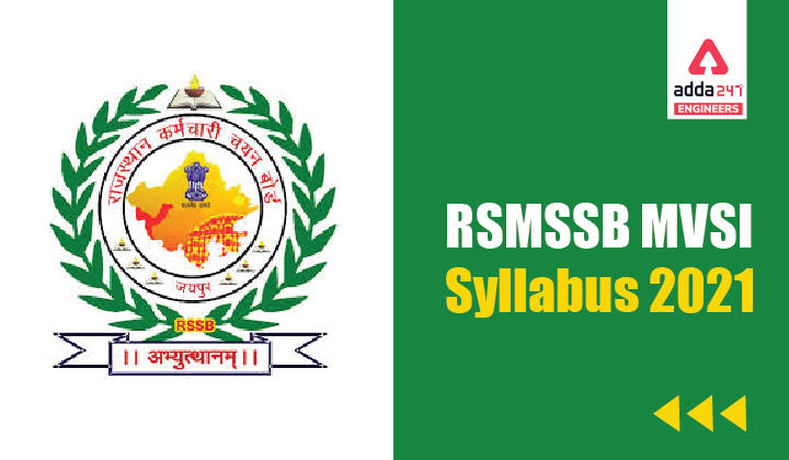 RSMSSB MVSI Syllabus 2021