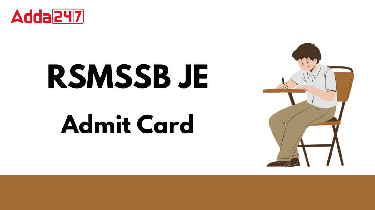 RSMSSB JE Admit Card 2025