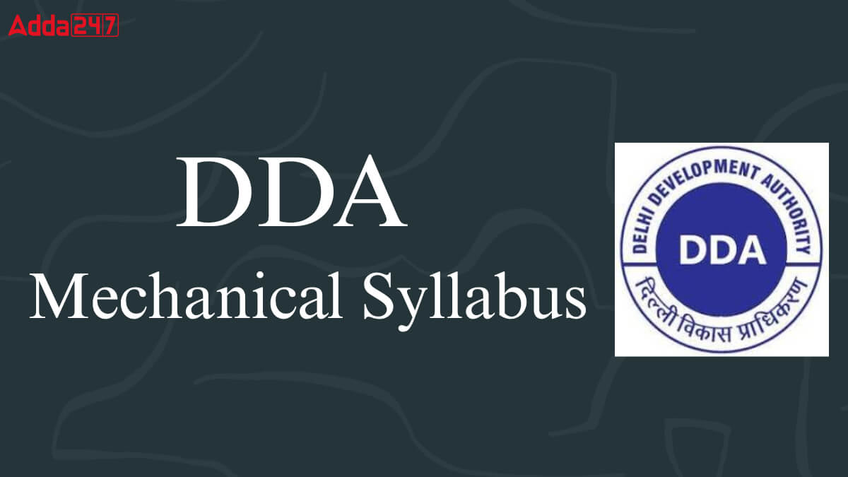 DDA JE Mechanical Syllabus 2025