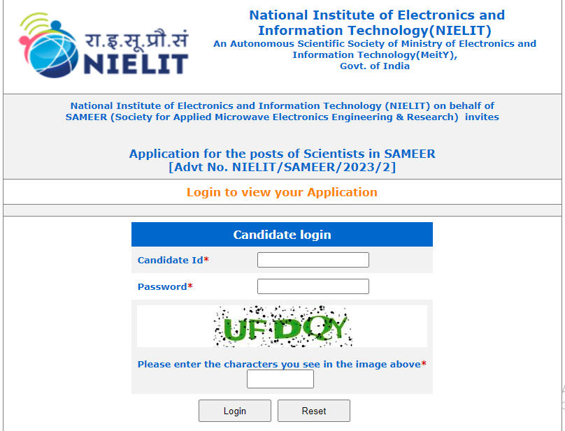 SAMEER Scientist B Admit Card 2023