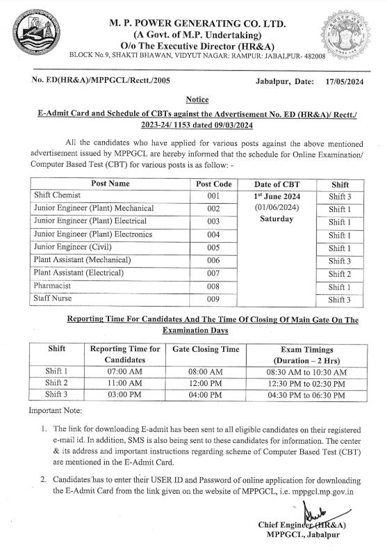 Admit Card